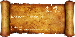 Kaizer Tibád névjegykártya